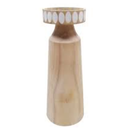 HD Designs Wood Large Candle Holder, 10 in