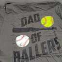 Dad of Ballers Funny Baseball Softball Game T-Shirt XL