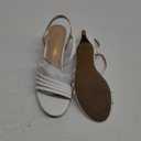 DREAM PAIRS Women's Kitten Heels Open Round Toe Comfortable Strappy Heels for Dressy Wedding Party Evening Sandals,Size 7.5,WHITE-PU,SDHS2406W