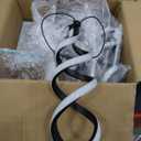 Modern Led Pendant Light Fixture, 15W Chrome Spiral Led Chandelier Hanging Lamp, 4500K Daylight White Pendant Lamp, Adjustable Height Pendant Light for Kitchen Dining Room Bedroom Kitchen Island Cafe (3 Pack, Black)