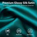 2 x Double Layer Silk Bonnet for Sleeping for Women and Men Large Satin Hair Cap for Curly and Natural Hair Blue Zircon + Black