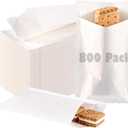 800 Pack Wax Paper Bags 4x6 inch, Greaseproof Bag Paper Cookie Bags Bakery Wax Bag for Food, Cookie, Candies and More (White)