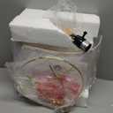 OYEARS 21" Boho Table Lamp for Living Room, Bedside Lamp for Nightstands, Rattan Lamp for Bedroom, Farmhouse Table Lamp for Room Decor, End Table, Retro, Brown, 1 Pack