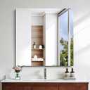 KOCUUY Large Frameless Mirror,36x36 Inch Square Bathroom Vanity Mirror for Over Sink, Upgraded Shatterproof Unframed Design for Bedroom, Living Room, Entryway