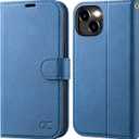 OCASE Compatible with iPhone 15 Wallet Case, PU Leather Flip Folio Case with Card Holders RFID Blocking Kickstand [Shockproof TPU Inner Shell] Phone Cover 6.1 Inch 2023, Light Blue