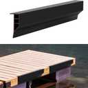 Gaahing Heavy-Duty Boat Dock Side Bumper, Full Face Dock Edging Guard for Piling and Pier Protection, Includes Mounting Screws and Adhesive (Black, 10pcs x 19.7")