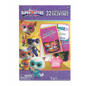 Disney Jr Super Kitties Scratch to Reveal Valentine Cards  2 Pack