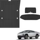Truck Bed Mat for 2023‑2026 Tesla Cybertruck Frunk Mat Trunk Mat Accessories, All‑Weather TPE Material Anti‑Slip & Wear‑Resistant Odorless Frunk Rear Trunk Car Liners, Black