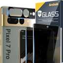 [2+1 Pack] for Google Pixel 7 Pro Privacy Screen Protector, 9H Tempered Glass, Fingerprint Unlock, 3D Curved, HD Clear Anti-Spy Film for Google Pixel 7 Pro 5G Glass Screen Protector