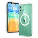TAURI for iPhone 11 Phone Case Clear [Compatible with Magsafe], with HD Screen Protector, [Military Grade Drop Protection] Shockproof Slim Case for iPhone 11 Case 6.1 inch