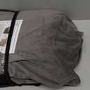 ZNSAYOTX Stretch Velvet Recliner Cover 4-Pieces, Thick Soft Recliner Chair Slipcover with Pocket, Non-Slip Elastic Bottom for Kids Pets, Luxury Plush Reclining Protector Comfy Washable (Grey) (Large)