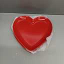 12 Pcs Valentines Day Red Heart Shaped Plates Ceramic Heart Bowl for Dessert Salad Appetizer Multipurpose Dishes Microwave and Dishwasher Safe for Valentines Day Party Supply