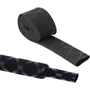 Heat Shrink Tubing, Heat Shrink Wrap Tube Sleeve for Fishing Rods Grip Handle with Non Slip and Insulation Black (Diameter 35mm, Length 39in)