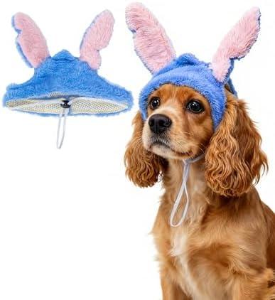 Blue Ears Headband for Dogs, Cute Halloween Headwear Headpiece Hat Pet Costume Accessories Party Supplies (Medium)