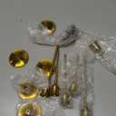 Candlestick Holders, 6PCS Metal Taper Candle Holder, Brass Gold Candle Holders for Candlesticks, Candle Holder for Wedding Fireplace Mantel Housewarming Gift (6 PCS 6.5"X7.7"X8.9")