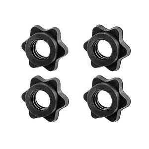 uncakil 2 Pairs Dumbbell Collars 1 inch Dumbbell Hex Nut 1 inch Barbell Collar Clamps Weight Clips for Dumbbells,Spinlock Collars for 1 Inch Standard Barbells Bars Sports Weight Lifting Fitness