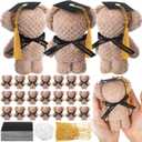 SmoothNovelty 24 Pcs Graduation Bears Class of 2026 Mini Towel Bears Plush with Cap Stuffed Animal Graduation Gift for Her Present College High School Congratulatory Party
