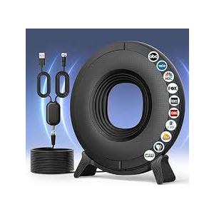 TV Antenna - 250+ Mile Range, 4K HD Reception, Indoor/Outdoor Use for Home, RV, Apartment - Ideal for Cord-Cutters, Families, Travelers