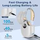 Hearing Aids, Hearing Aids for Seniors, Rechargeable, Volume Control, Hearing Amplifiers with Charging Case, Intelligent Noise Reduction, Design for Seniors & Adults with Hearing Loss