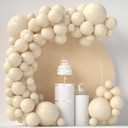 Ivory White Cream Nude Balloons - 84 Pcs Arch Kit (5 inch, 12 inch, 18 inch) - Happy Birthday, Baby Shower, Wedding Decorations