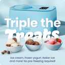 Iceman by Chefman Trio Ice Cream Maker | No Pre-Freezing with Built-In Compressor | for Ice Cream, Froyo, Sorbet, Sherbet, Italian Ice, Frozen Yogurt & More | (2) 20oz Containers & Lids