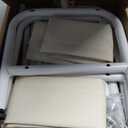 Kids Clothing Rack - Dress Up Clothes Rack - Baby Toddler Closet - Mini Freestanding Coat Racks with 2 Fabric Shelves - Small Kids Costume Wardrobe - Garment Rack for Hanging Clothes Organizer (White)