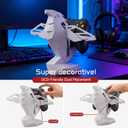 Controller Holder for Xbox/PS/Switch Monument Marble-Style Eagle Stand, Auto-Spreading Wings, Dual Placement, Scratch-Free Curved Tail Design