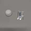 Door Stopper Wall Protector with Silicone Head, Aluminum Door Knob Wall Protector, Spring Shock Absorption Technology, 1.65" Door Stoppers for Wall, Adhesive Installation or with Screw, White