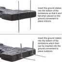 AYOGU 17 Halloween Foam RIP Graveyard Tombstones, 5 Pack Tombstone with 10 Metal Stakes for Halloween Decorations
