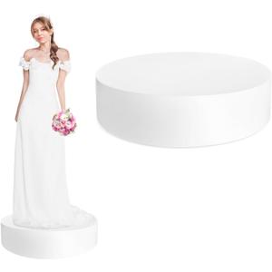 23.6x6in Round Bridal Risers, Mannequin Display Pedestal Stands, Platform for Bridal Shop, Plinth Risers for Sculptures, Display Base for Jewelry & Retail Shop Decor