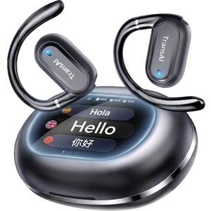 AI Translation Earbuds Real Time 157 Languages Translator Ear Buds Interpreter Earphones, Open-Ear Comfort Support Playing Music Phone Calls, Audifonos Traductores Ingls Espaol for Travel Business