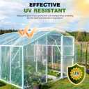 Plastic Sheeting 6 Mil, 8x25 FT, Heavy Duty, Greenhouse Plastic Polyethylene Film, UV Resistant, Tear-Proof, for Garden, Agriculture, Painting, Floor Protection