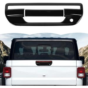 RT-TCZ Tailgate Handle Cover Rear Door Handle Cover Trim Decoration Exterior Accessories for Jeep Gladiator JT 2018-2024 (Black)