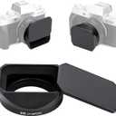 JJC LH-XF27 Metal Lens Hood Shade for Fuji Fujifilm XF 23mm f2.8 R WR Lens on X-E5 XE5 Camera, for XF 27mm f/2.8 R WR, XF 27mm f/2.8 Lens(Not for TTArtisan 27mm), Replaces Fujifilm LH-XF27 Hood
