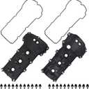 Valve Cover Set Compatible with Ford Explorer Edge F-150 Flex Mustang Taurus Transit Lincoln MKS MKT MKX MKZ Nautilus 3.5L 3.7L 2011-2020 Replace BR3E-6K271-GC BR3Z-6582-U