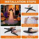 2 Packs Halloween Ghost Decorations Outdoor with RGB Lights - Remote Control & Timer, Spooky Decor for Porch, Yard, Garden, Party - Indoor/Outdoor Use (Battery Powered)