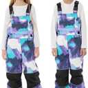 GSOU SNOW Kids Snow Bibs Boys Girls Ski Bib Snowboard Pants Insulated Waterproof Winter Overalls(13-15Years),S