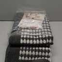 Ileading Kitchen Mat Sets 3 Piece Minimalist 3D Lattice Kitchen Floor Rugs with Non Slip Rubber Backing Machine Washable Farmhouse Runner Rugs for Laundry Hallway Doormat(Dark Gray)