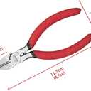 5 inch Wire Cutters, 5 Pack Diagonal Cutters, Side Cutters, Wire Cutter Set, Wire Snips, Small Diagonal Cutters with Spring Loaded, Diagonal Cutting Pliers for Crafts, Jewelry Making