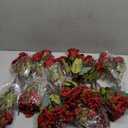 XunYee 12 Bundles Burgundy Artificial Flowers Bulk Wedding Decorations Favors Red Roses Fake Silk Flowers Bouquets Realistic Florals Arrangements Decor for Outdoor Wedding Table Centerpieces, Red, 12