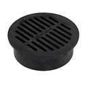 NDS 40, Grate Cover, Connects to Round 6 in. Speed-D Catch Basin 6 Inch Drain Pipes & Fittings, for Small Lawns, Landscaping, and Patios, Black Plastic