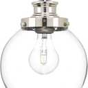 Progress Lighting Penn Collection 1-Light Clear Glass Farmhouse Mini-Pendant Light Polished Nickel