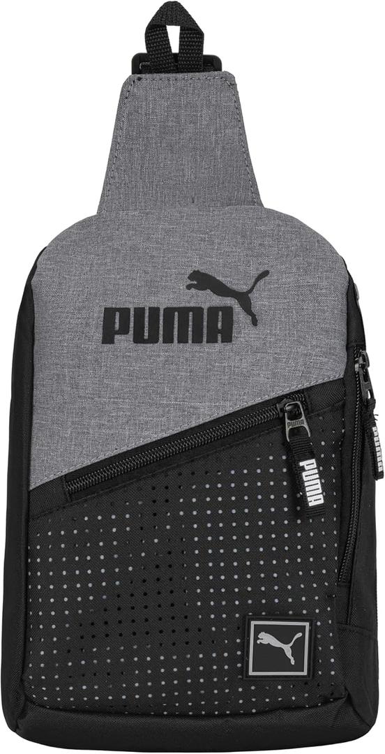 PUMA EVERCAT SIDEWALL SLING BACKPACK, One Size, Heather Grey