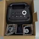 Karaoke Machine for Adults Kids, Portable Bluetooth Speaker with 2 Wireless Microphones, TWS Mode & LED Light, 10H Battery PA System, Home Party Outdoor Camping Birthday Gifts (Black)