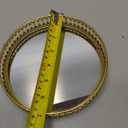 Ayswupt Gold Mirrored Vanity Tray for Bathroom Counter,Metal Decorative Jewelry Storage Tray Cosmetic Perfume Organizer for Dresser,Bedroom,Home Decor,Suit for Candle Holder,Coffee Table Centerpiece,S (6.8")