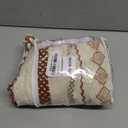 NDDYCU Boho Linen Shower Curtain for Bathroom,Brown Striped Print and Twine-Inspired Woven Center,72" W x 72" L