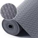 Shelf Liners for Kitchen Cabinets Refrigerator Liners Waterproof & Oil-Proof Kitchen Cupboard Liner Durable Drawer Mats EVA Material Non Adhesive Fridge Mats for Shelves - Gray 23.6 x 78.7 Inches (Diagonal Pattern Gray)