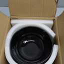 Sureasy Ceramic Cereal Bowls Set of 4, 5.9 Inch Deep Soup Bowls for Kitchen, 25 oz Embossed Stoneware Bowls for Pasta, Salad, Oatmeal, Noodle, Ramen, Microwave Dishwasher Safe, Set of 4, Black