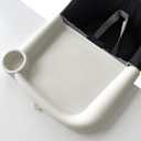 Silicone Baby Dining Tray Compatible with Inglesina Fast Table Chair & Other Hook-On High Chairs, Portable Clip-On Fast Table Chair Baby Tray, Dishwasher Safe & BPA Free (Upgraded White)