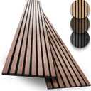 2-Pack Acoustic Wood Slat Panels - Soundproof Wall Paneling for Interior Decor